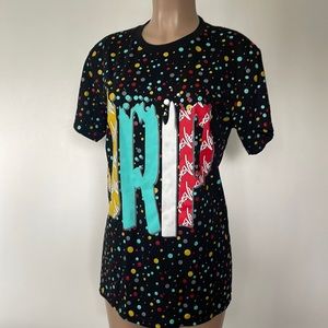 LAUNDER  DRIP multi color  T shirt size MEDIUM